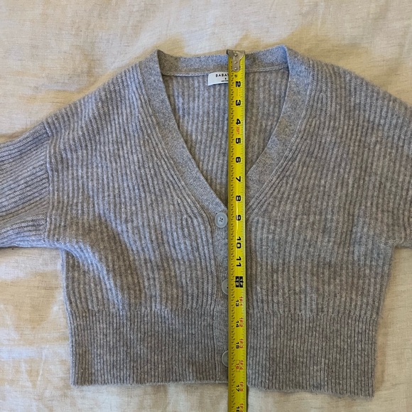 Babaton Light Gray Ribbed Cashmere Sweater - Picture 7 of 8